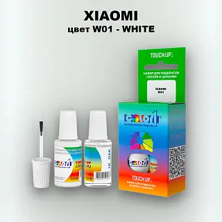 Краска для сколов во флаконе с кисточкой XIAOMI, цвет W01 - WHITE