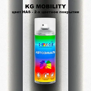 Аэрозольная краска KG MOBILITY, цвет HAS - 2-х цветное покрытие