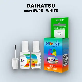 Краска для сколов во флаконе с кисточкой DAIHATSU, цвет 5W05 - WHITE