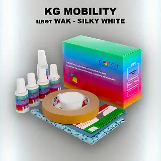 Ремкомплект для ремонта глубоких сколов и царапин KG MOBILITY, цвет WAK - SILKY WHITE