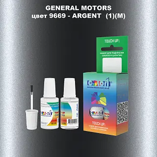 Краска для сколов во флаконе с кисточкой GM, цвет  9669 - ARGENT(1)(M)