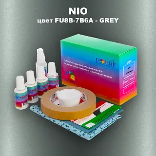 Ремкомплект для ремонта глубоких сколов и царапин NIO, цвет FU8B-7B6A - GREY