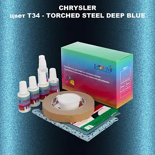 Ремкомплект для ремонта глубоких сколов и царапин CHRYSLER, цвет T34 - TORCHED STEEL DEEP BLUE