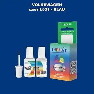 Краска для сколов во флаконе с кисточкой VOLKSWAGEN, цвет L531 - BLAU