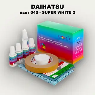 Ремкомплект для ремонта глубоких сколов и царапин DAIHATSU, цвет 040 - SUPER WHITE 2