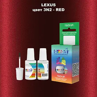 Краска для сколов во флаконе с кисточкой LEXUS, цвет 3N2 - RED