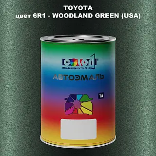 Автомобильная краска TOYOTA, цвет 6R1 - WOODLAND GREEN (USA)