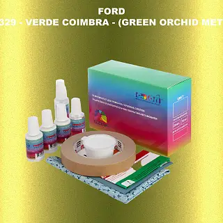 Ремкомплект для ремонта глубоких сколов и царапин FORD, цвет 7329 - VERDE COIMBRA - (GREEN ORCHID METALLIC)
