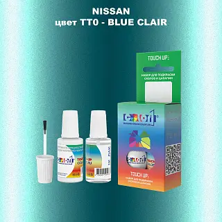 Краска для сколов во флаконе с кисточкой NISSAN, цвет TT0 - BLUE CLAIR