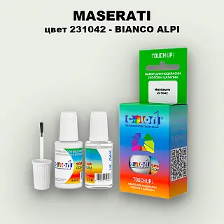 Краска для сколов во флаконе с кисточкой MASERATI, цвет 231042 - BIANCO ALPI