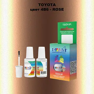 Краска для сколов во флаконе с кисточкой TOYOTA, цвет 4B6 - ROSE