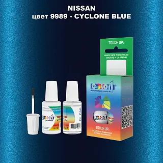 Краска для сколов во флаконе с кисточкой NISSAN, цвет 9989 - CYCLONE BLUE
