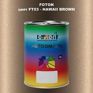 Автомобильная краска FOTON, цвет FT03 - HAWAII BROWN