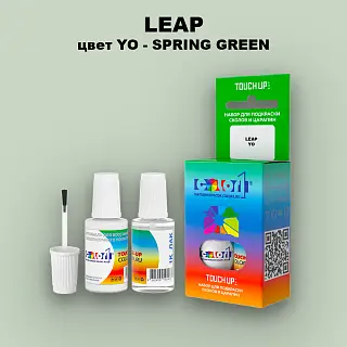 Краска для сколов во флаконе с кисточкой LEAP, цвет YO - SPRING GREEN