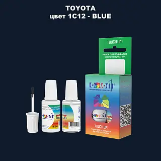 Краска для сколов во флаконе с кисточкой TOYOTA, цвет 1C12 - BLUE