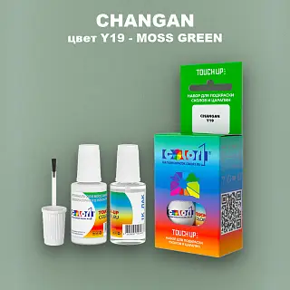 Краска для сколов во флаконе с кисточкой CHANGAN, цвет Y19 - MOSS GREEN