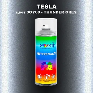 Аэрозольная краска TESLA, цвет 3GY00 - THUNDER GREY